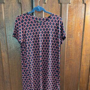 J. Jill soft stretch knit short/cap sleeved dress